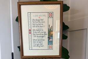 Vintage Dad Framed Cross-stitch